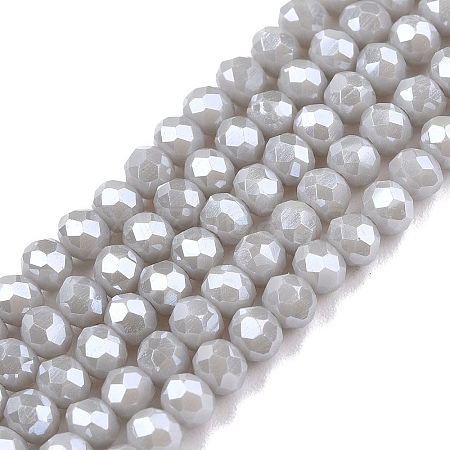 Electroplate Glass Beads Strands EGLA-A044-P3mm-B19-1