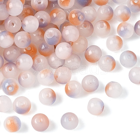 400Pcs Baking Paint Transparent Glass Beads DGLA-YW0001-61D-1