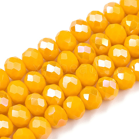 Electroplate Glass Beads Strands EGLA-A034-P2mm-B26-1