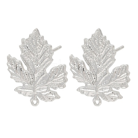 Brass Stud Earring Findings LS-KK-Z099-04P-02-1