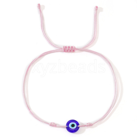 Glass Evil Eye Bead Braided Bracelets SG7290-3-1