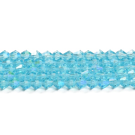 Transparent Electroplate Glass Beads Strands LS-EGLA-A039-T3mm-L20-1