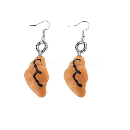 Resin Food Model Dangle Earrings PW-WGD1124-01-1