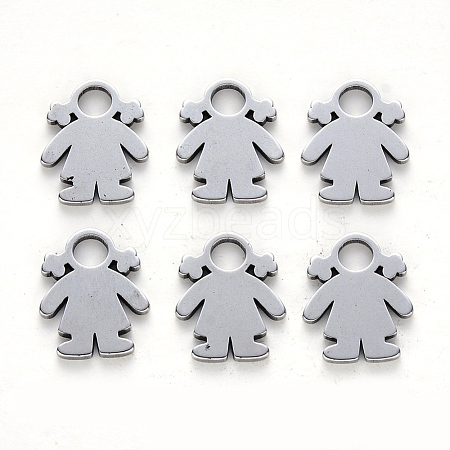 Tarnish Resistant 304 Stainless Steel Charms X-STAS-N092-24-1