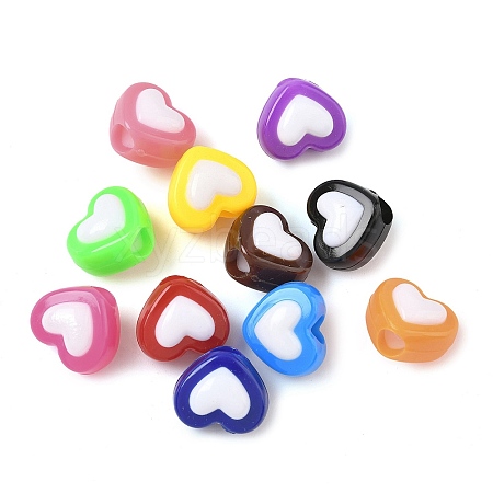 Opaque Acrylic Beads X-OACR-D309-09-1