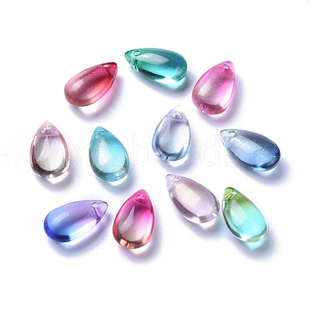 Transparent Glass Charms GLAA-O017-01-1