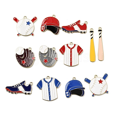 Baseball Alloy Enamel Pendants AL-CBA4F61-01G-1