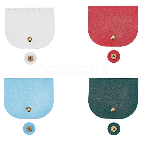   4 sets 4 colors Imitation Leather Sew on Bag Cover FIND-PH0006-89-1