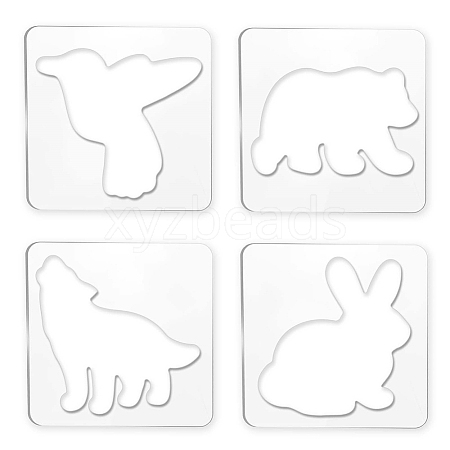 Acrylic Earring Handwork Template TOOL-WH0152-017-1