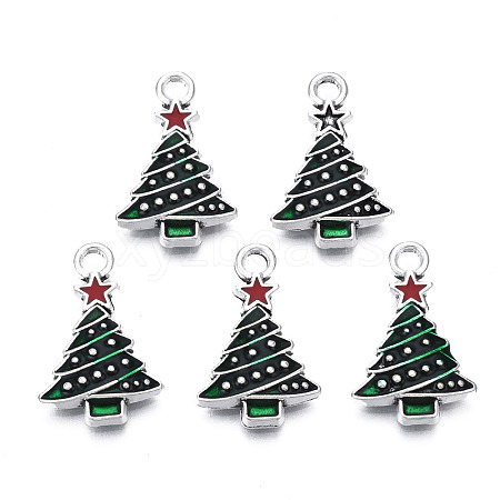 Christmas Alloy Enamel Pendants ENAM-N054-84-1