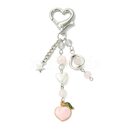 Peach Alloy Enamel Keychain KEYC-JKC01095-1