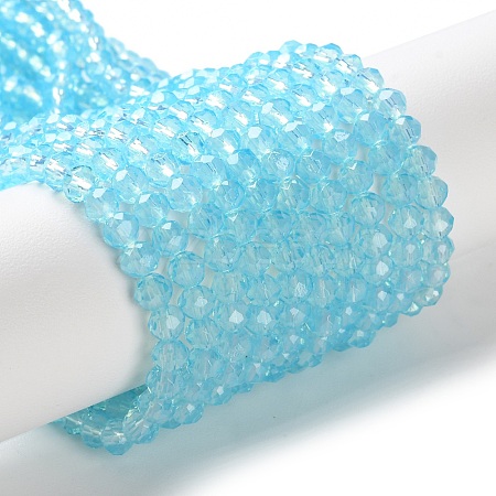 Baking Paint Transparent Glass Beads Strands LS-DGLA-A034-J4MM-D08-1