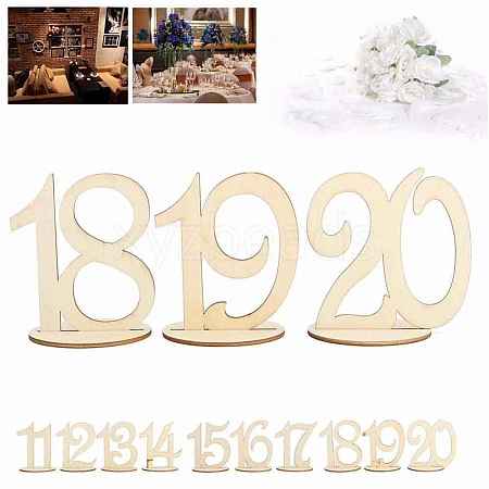 Wood Table Numbers Cards HULI-PW0002-145C-1