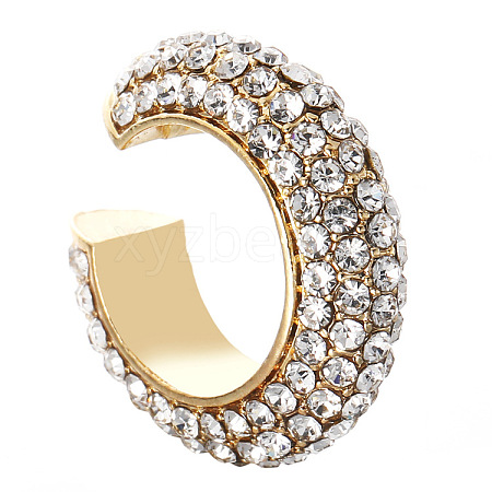 Alloy Rhinestone Cuff Earrings for Women WG12945-04-1