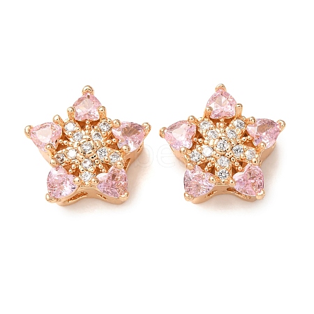 Brass Micro Pave Cubic Zirconia Beads CU-CBAEC99-33G-02-1