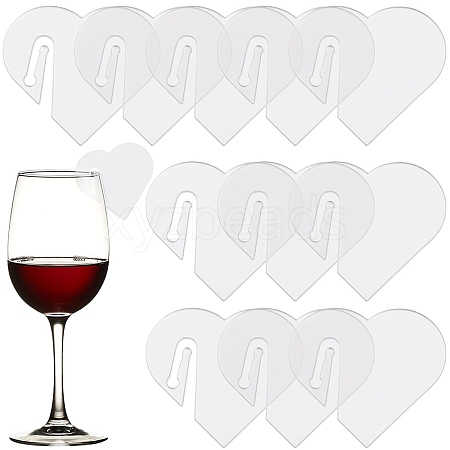 Acrylic Mirror Wine Glass Charms AJEW-SC0002-53B-03-1