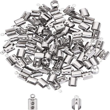 304 Stainless Steel Folding Crimp Cord Ends STAS-UN0005-72-1