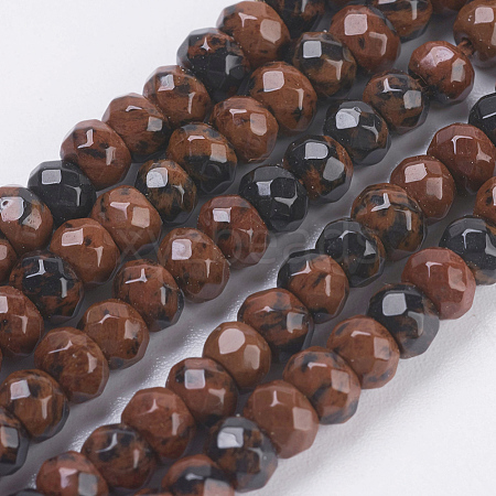 Natural Mahogany Obsidian Beads Strands G-K255-20-1