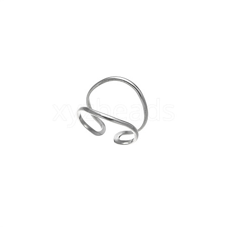 Stainless Steel Open Cuff Finger Rings WM9270-2-1