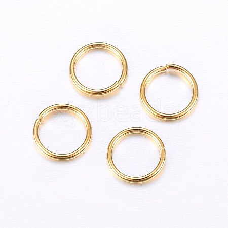 304 Stainless Steel Open Jump Rings X-STAS-O098-01G-03-1