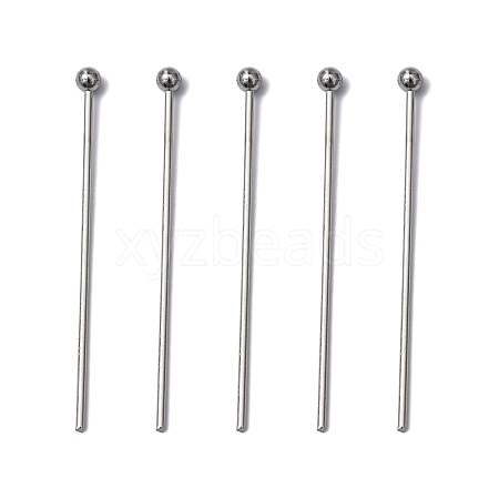 Tarnish Resistant 304 Stainless Steel Ball Head Pins X-STAS-M010-30mm-01-1