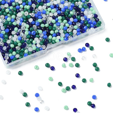 Electroplate Glass Beads Strands EGLA-YW0003-92B-1