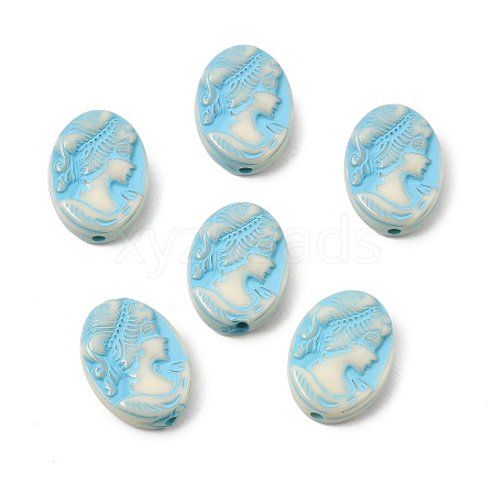 Painted Opaque Acrylic Beads AC-CBAA127-02D-1