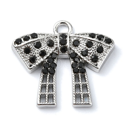 Rack Plating Alloy with Rhinestone Pendants FIND-Z051-03P-02-1