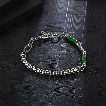 Simple Stainless Steel Chain Bracelet for Daily Unisex Wear CB8711-1