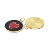 Brass Enamel Pendants KK-C223-19G-01-3