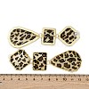 Alloy acrylic Dangle Stud Earrings LS-EJEW-M075-01G-05-5