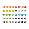 300Pcs 10 colors Handmade Millefiori Glass Beads LAMP-TA0002-05-21