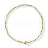 Glass Seed Beads & CCB Beads Stretch Bracelets TB4137-44-1