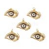 Brass Micro Pave Cubic Zirconia Pendants ZIRC-P092-020G-RS-1