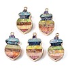 Rainbow Color Natural Imperial Jasper Pendants G-S359-326-1