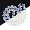 Electroplate Transparent Glass Beads Strands EGLA-N020-02A-2