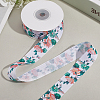 1 Roll Single Face Printed Polyester Grosgrain Ribbons SRIB-CY0001-12A-7
