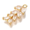 Brass Micro Pave Cubic Zirconia Pendants KK-B107-11G-2