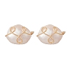 Natural Pearl Stud Earrings EJEW-JE05199-1