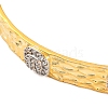 Textured Rack Plating Brass Micro Pave Cubic Zirconia Cuff Bracelets for Women BJEW-M040-19G-2