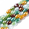 Electroplate Glass Beads Strands X-EGLA-N002-09C-1