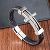 Woven Imitation Leather Cord Bracelets PW-WGD5038-01-1