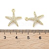 Brass Micro Pave Clear Cubic Zirconia Pendants ZIRC-P120-05G-3
