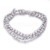 Electroplated Non-magnetic Synthetic Hematite Beads Strands G-P392-I07-1