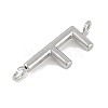 304 Stainless Steel Letter Connector Charms STAS-M108-01P-06-2