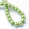 Baking Painted Pearlized Glass Pearl Round Bead Strands HY-Q003-4mm-26-4