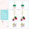 12Pcs 6 Colors Hand Crochet Wool Ornament Accessories DIY-DR0001-09-3
