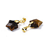 Natural Tiger Eye Charms G-N326-142-01-3