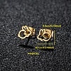 201 Stainless Steel Stud Earrings FS-WGB18B1-09-1