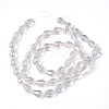 Faceted Teardrop Electroplate Glass Beads Strands X-EGLA-D015-15x10mm-01-4